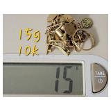 10K Yellow Gold Vintage Charm Bracelet ~ 15g