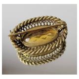 14K Yellow Gold Tanzanite Basket Bezel Pin ~ 2g