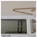 10K Yellow Gold Edwardian Engraved Bar Pin ~