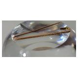 10K Yellow Gold Edwardian Engraved Bar Pin ~