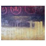 Large Contemporary Abstract Framed Oil Painting