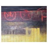 Large Contemporary Abstract Framed Oil Painting