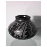 *Signed* Blackware Pottery Vase - David Ortiz