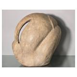 Mixed Media Sculpture of Figure Within Organic Form