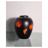 Studio Art Glass Vase with Amber Window Design by Uttermost