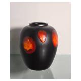 Studio Art Glass Vase with Amber Window Design by Uttermost