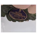 Nuova Capodimonte Italian Porcelain Double Rose Sculpture