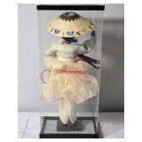 Vintage Korean Traditional Costume Doll in Display Case