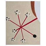 Signed Contemporary Abstract Modernist Oil Painting on Canvas