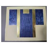 Large Framed Geometric Metallic Relief Wall Sculpture