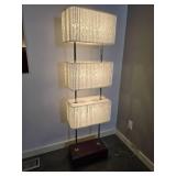 Sculptural Modern Floor Lamp with Three Tier Pleated Shades - B