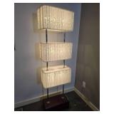 Sculptural Modern Floor Lamp with Three Tier Pleated Shades - B
