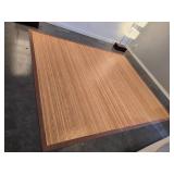 Monumental Bamboo Slat Area Rug with Contrasting Border