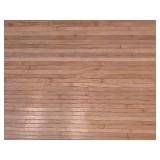 Monumental Bamboo Slat Area Rug with Contrasting Border