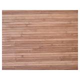 Monumental Bamboo Slat Area Rug with Contrasting Border