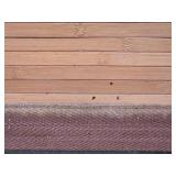 Monumental Bamboo Slat Area Rug with Contrasting Border