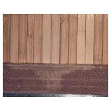 Monumental Bamboo Slat Area Rug with Contrasting Border