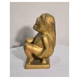 Pre-Columbian Style Seated Figure Fertility Sculpture