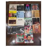 Jazz Vinyl Record Collection Featuring Miles Davis and John Coltrane