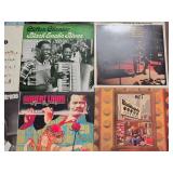 Jazz Vinyl Record Collection Featuring Miles Davis and John Coltrane