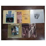 Blues Folk and Jazz Vinyl Record Collection Featuring John Lee Hooker and Ray Charles