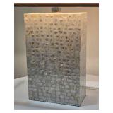Capiz Shell Mosaic Table Lamp with Rectangular Shade