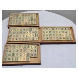 Mahjong Tile Set with Wooden Case