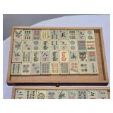 Mahjong Tile Set with Wooden Case