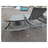 Pair of Frontgate Woven Outdoor Chaise Lounges -A