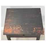 Wood Side Table with Dragonfly Drawer Pull - B