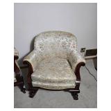 Pair of Vintage Floral Upholstered Accent Chairs