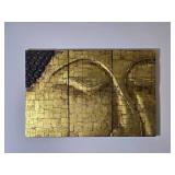 Three Panel Buddha Relief Wall Sculpture