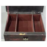 Wood Side Table with Dragonfly Drawer Pull - A