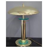 Modern Brass and Glass Table Lamp