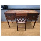 Vintage Vanity Desk with Chair