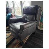 Barcalounger Black Leather Recliner Chair