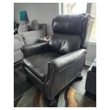 Barcalounger Black Leather Recliner Chair