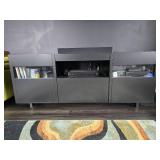 Chic Black Contemporary Entertainment Stand Cabinet