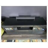 Chic Black Contemporary Entertainment Stand Cabinet
