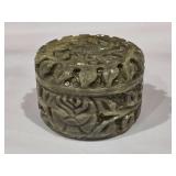 Brilliant Antique Soapstone Carved Snuff Box