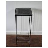 Elegant Black Metal Plant Stand