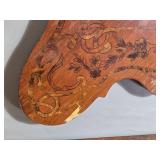 Hepplewhite Style Inlaid Demilune Console Table with Matching Mirror