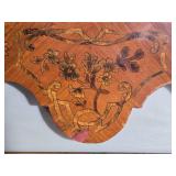 Hepplewhite Style Inlaid Demilune Console Table with Matching Mirror