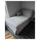 Gray Upholstered Chaise Lounge