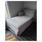 Gray Upholstered Chaise Lounge