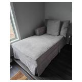 Gray Upholstered Chaise Lounge