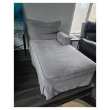 Gray Upholstered Chaise Lounge