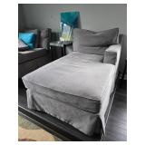 Gray Upholstered Chaise Lounge