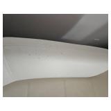 Contemporary White Leather Modular Sofa and Ottoman Set