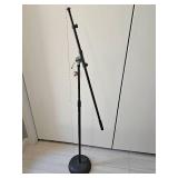 Professional Adjustable Boom Microphone Stand with Weighted Base